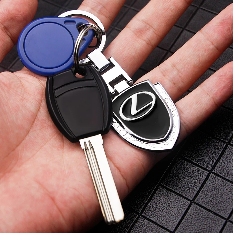 

High Quality Alloy Metal Shield Car Logo Key Ring Keychain Decoration For Lexus GX460 CT200h ES Fsport GS GX IS LS LX NX RX UX