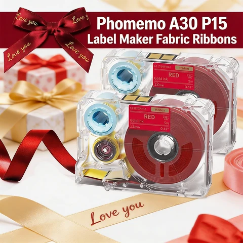 Лента Zodzi для Phomemo A30/P15, темно-синяя, золотой текст