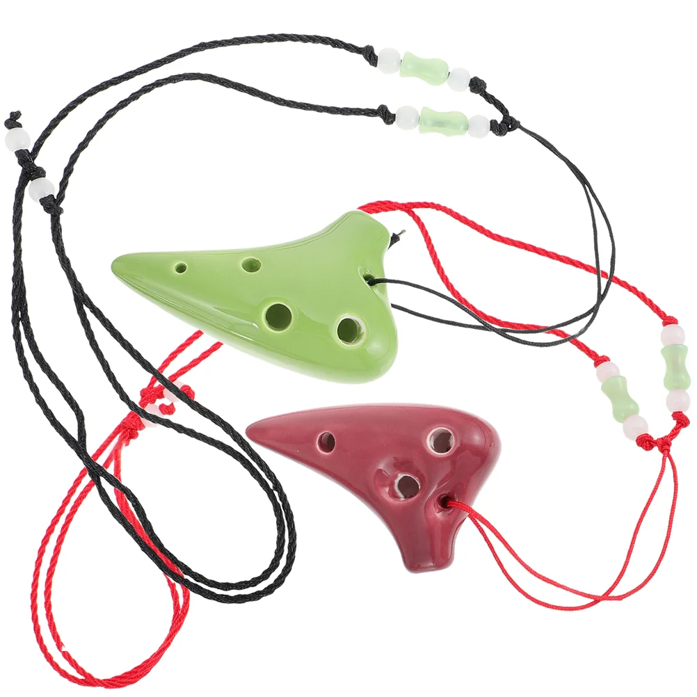 

Ocarina Hole Instrument Children Practice Beginner Ceramic Beginners Wind Holes