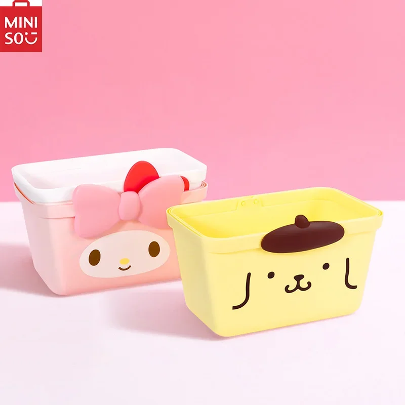 Miniso Sanrio Series ручная корзина милая женская пластиковая для покупок хранения Melody