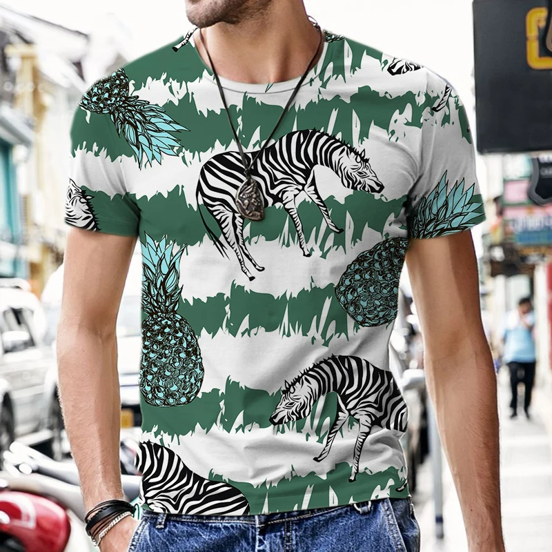 

Summer funny t shirts 3D printed Animal Zebra tshirt Men hip hop streetwear T-shirt fashion Short Sleeve O-neck Tops t shirt
