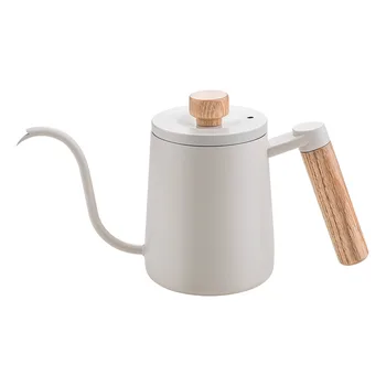 Coffee Pot Distributor Frothing Pitcher Jug Gooseneck Spout Stainless Steel Espresso Coffee Tea Milk Pot Kettle Can 600ml