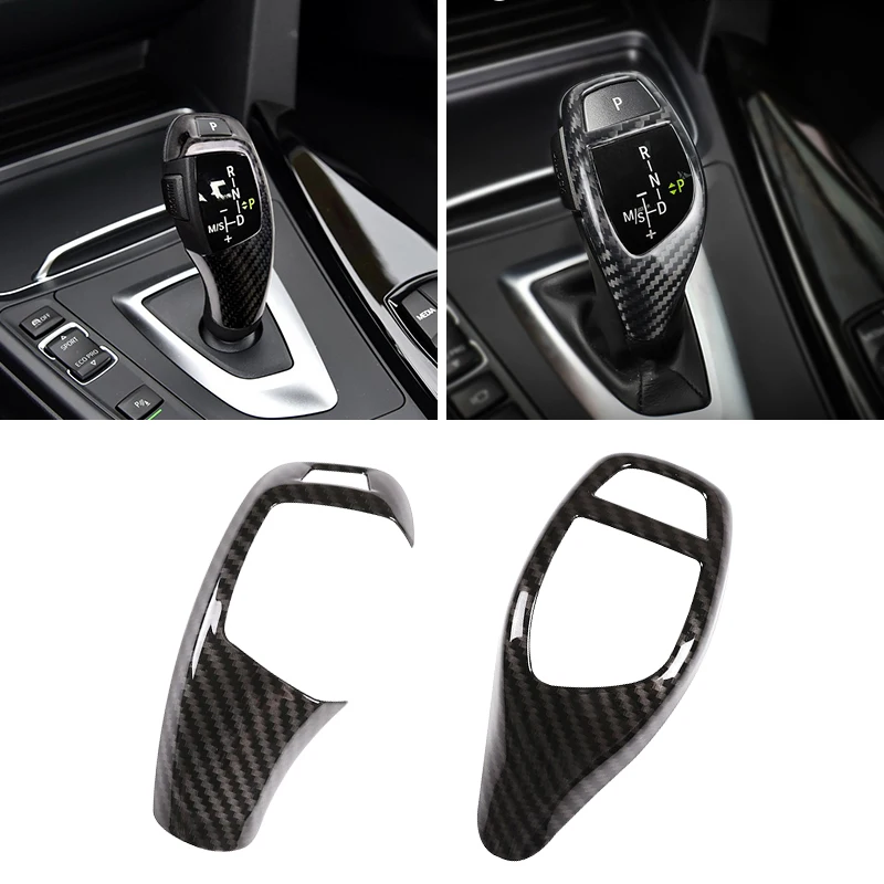 

Carbon Fiber Car Gear Shift Knob Cover Trim For BMW F15 F16 F25 F26 F20 F21 F22 F23 F30 F31 5GT F07 F10 F18 3GT F34 F35 F32 F33