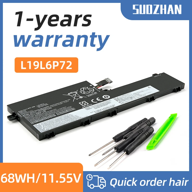 SUOZHAN L19L6P72 L19C6P72 Аккумулятор для ноутбука Lenovo ThinkPad T15p 1st Gen P15v 1-го поколения 20TN 20TM 20TQ