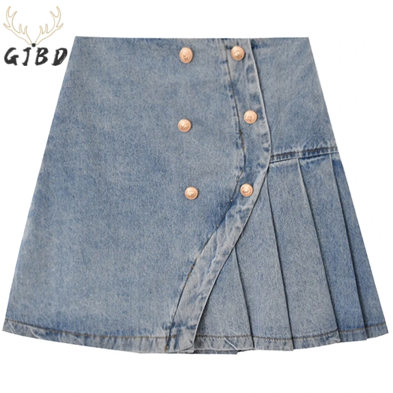 

Women's Half Body Skirt Asymmetrical Pleated Patchwork A Word High Waist Casual Fashion Baggy Vintage Short Skirt Ladies Summer