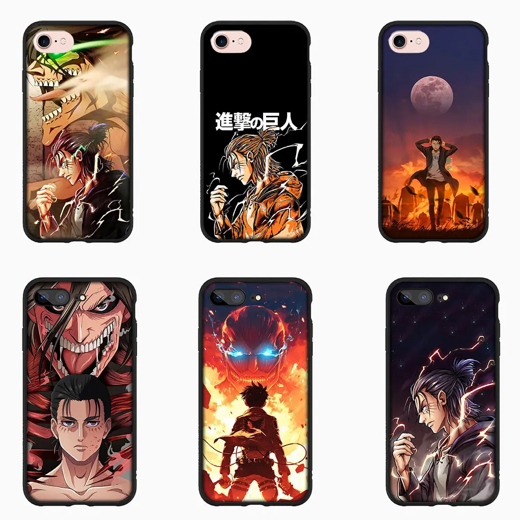 Levi Attack on titan Eren Jaeger Casing Phone Cover for Apple iPhone 15 14 13 12 Mini 11 Pro X XR XS Max 7 8 Plus + 15+ Case