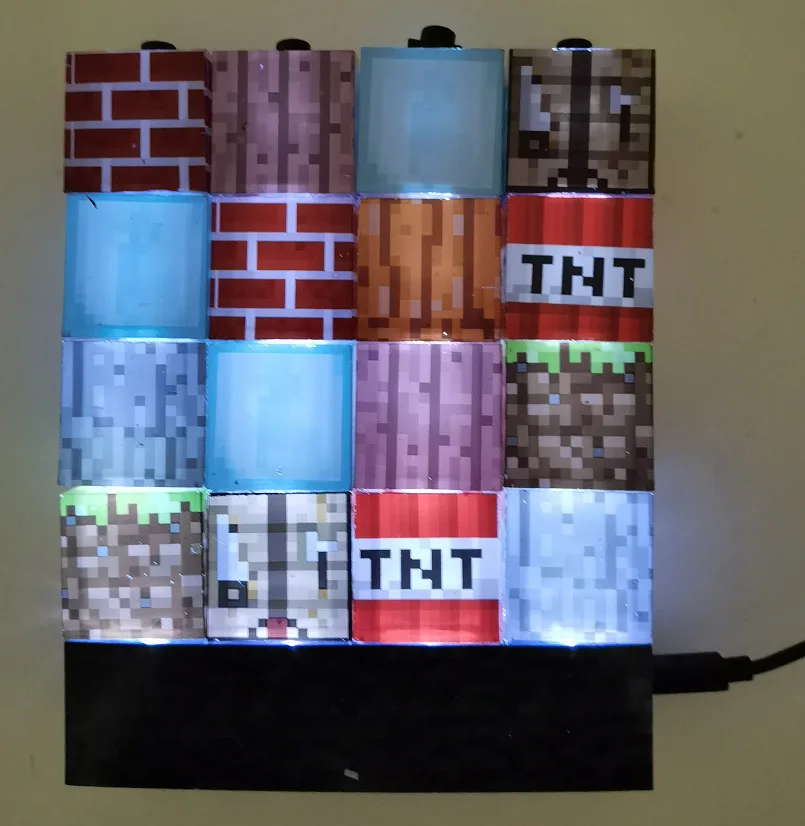 

New minecraft game peripheral Custom stitching lamp square building block lamp creative novelty diy lamp children's toy gift
