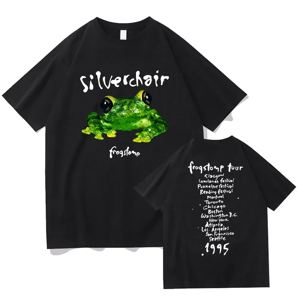 Фото Silverchair Frogstomp 1995, футболки с коротким рукавом, женская/мужская хлопковая футболка в стиле хип-хоп, уличная одежда, летние повседневные футболки унисекс в готическом стиле №2