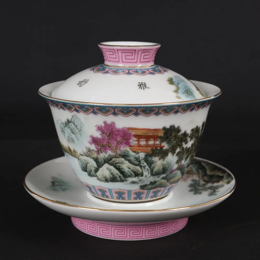 Семейная чаша с крышкой керамическая чашка Gongfu teif Jingdezhen Ceramics Gaiwan для чайной