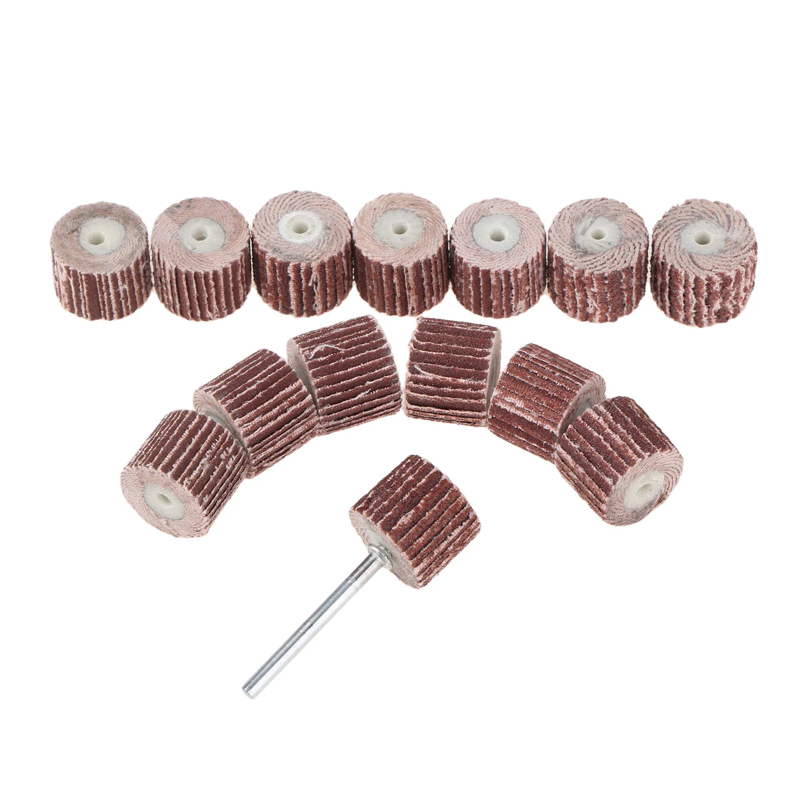 

10Pcs Polishing Disc Pad Sanding Flap Wheel Sandpaper Rotary Power Grinder Tool &1Pc 3mm Mandrel Grit 80 120 180 240 320 400 600