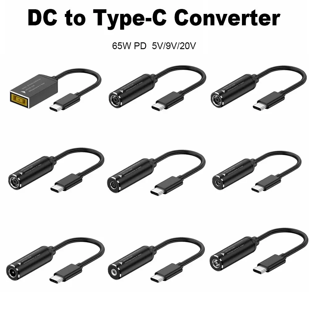 Профессиональный разъем USB C PD 65W DC к Type адаптер питания конвертер для Xiaomi/Samsung/Lenovo