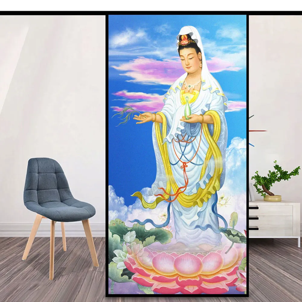 Узор Guanyin Конфиденциальная оконная пленка термоконтроль блокировка УФ-излучения