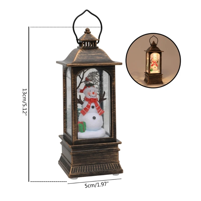 Сверкающий фонарь для домашнего стола праздничное украшение рождественская