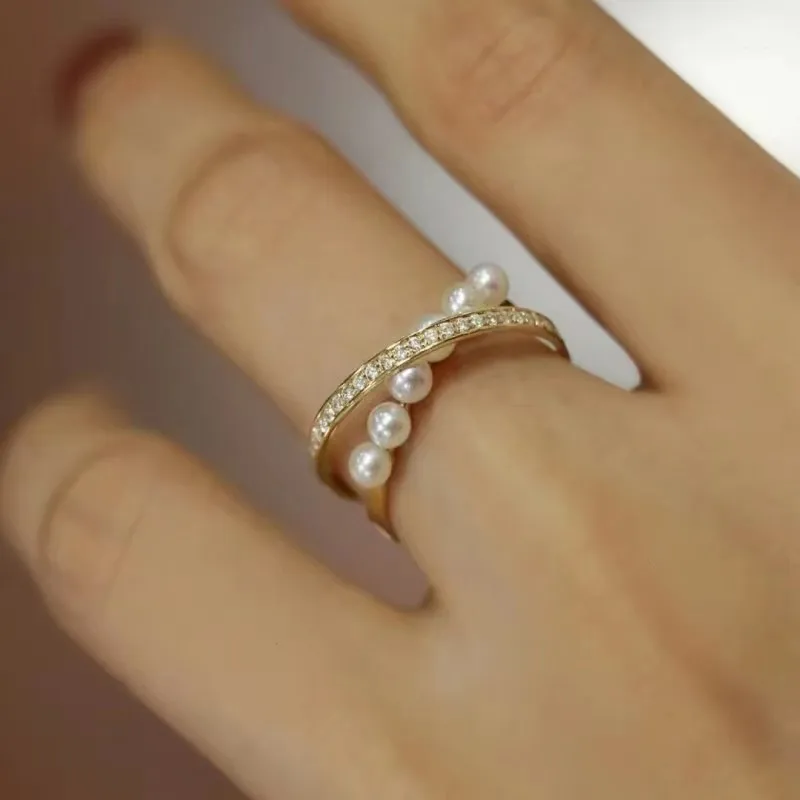 

Cross Pearl Ring Special-Interest Design Senior Emotional Gift Factory Wholese