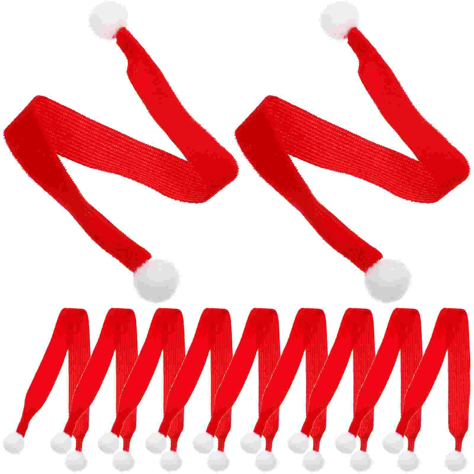 

20pcs Christmas Mini Scarf Knitted Scarf Accessories Bottle Scarf Props