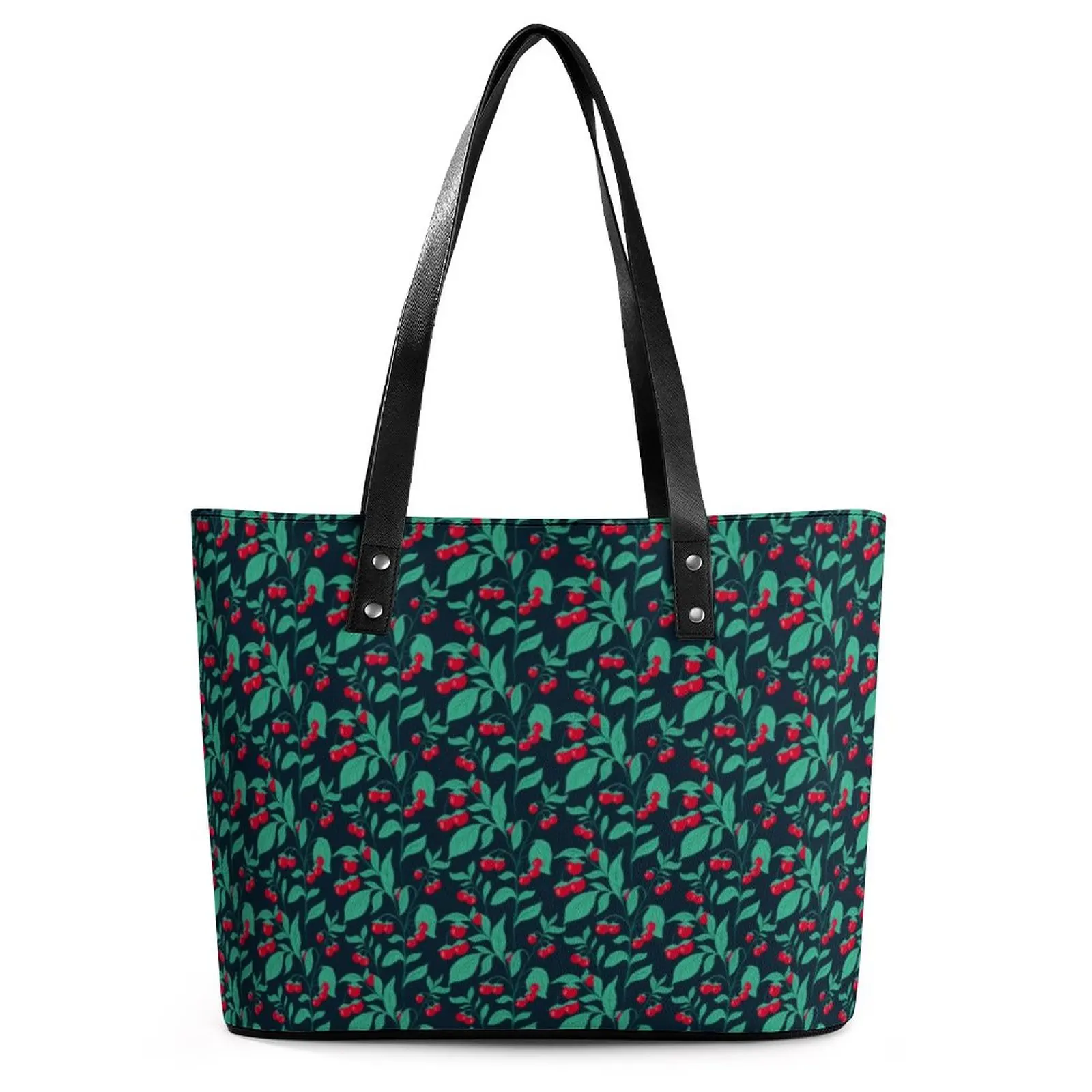 

Женская сумка-тоут с принтом в виде зеленых листьев