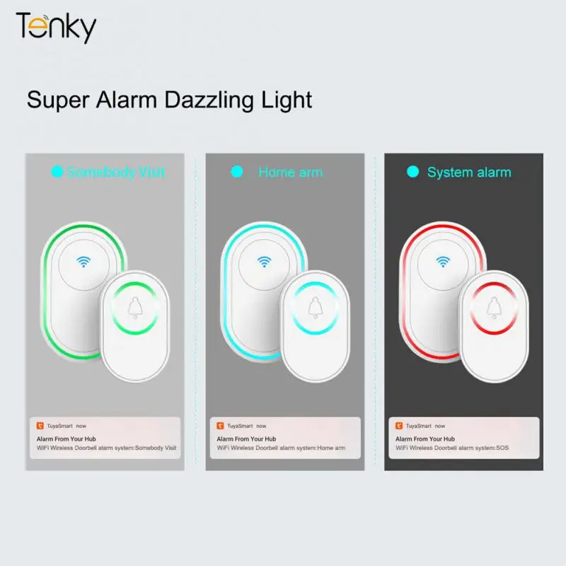 Дверной звонок Tuya мини-беспроводная интеллектуальная кнопка вилка европейского