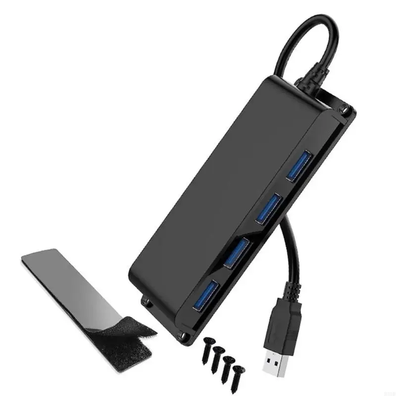 Фото Монтируемый USB-центр с 4 портами, быстрая передача данных 5 Гбит/с, удлиненный кабель длиной 3,3 фута для компьютерной набор №2