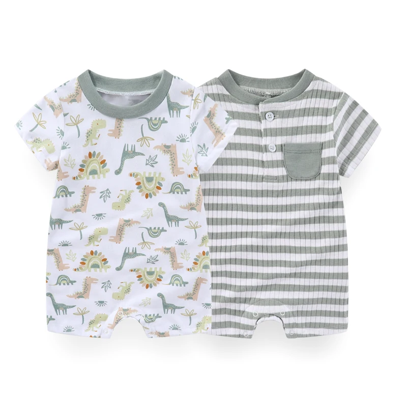 Комбинезоны с изображением динозавра для мальчиков от 0 до 1 года уличная одежда