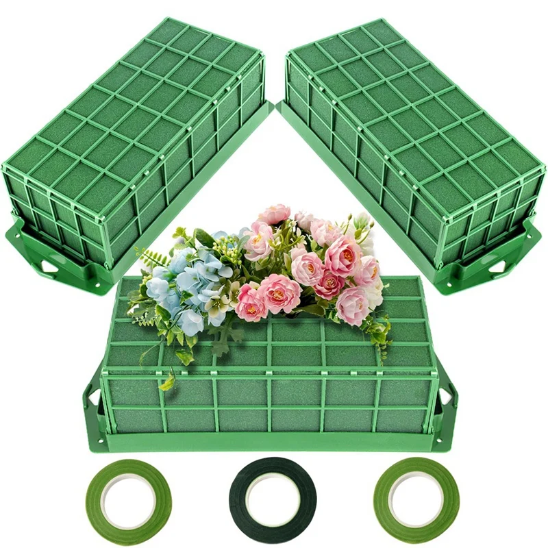 

Floral Foam Cage, 3 Pack Floral Foam Blocks For Flower, Flower Holder With Floral Foam, Cage Bowl Flower Foam Easy To Use