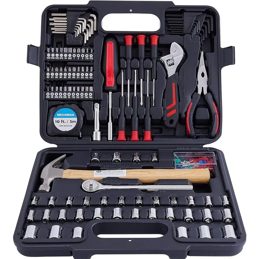 

Home Repair Tool Set 149 Piece with Tool Box Storage Case, for Household, Garage, Car, Apartment, Office, Dorm, New House