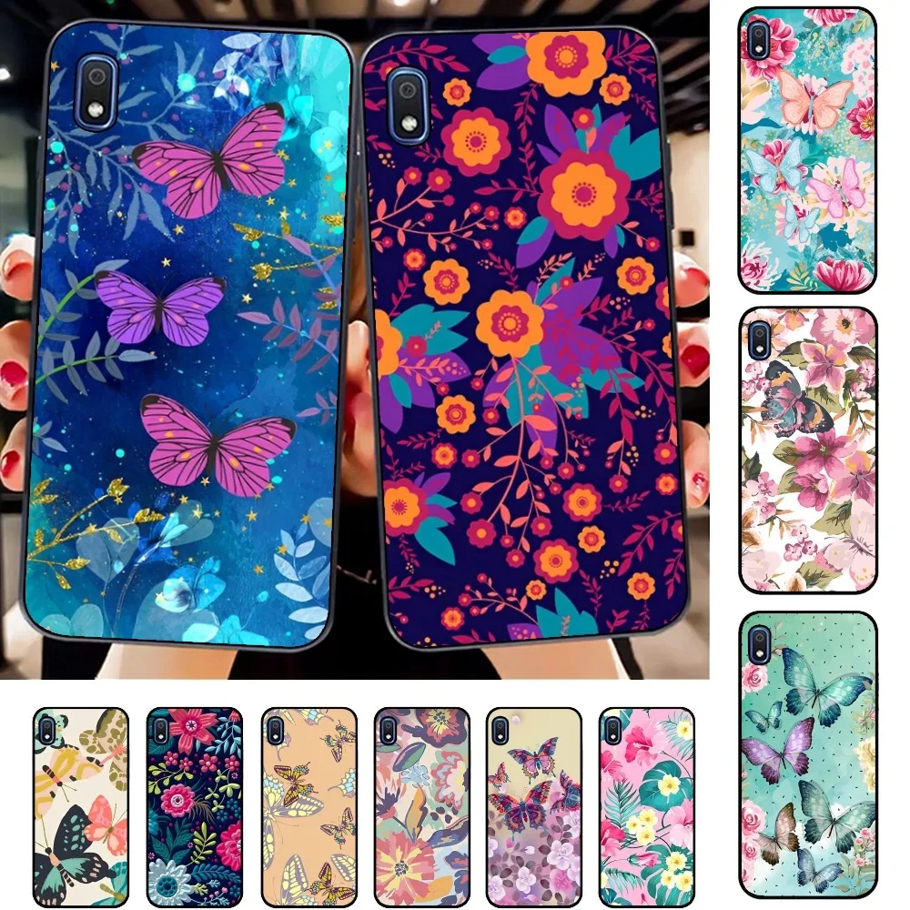 

Spring Butterfly flower Phone Case For Samsung A 10 11 12 13 20 21 22 30 31 32 40 51 52 53 70 71 72 73 91 13 shell