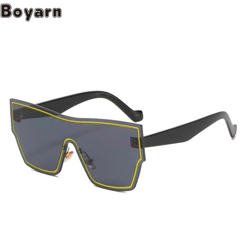 

Boyarn New One Piece Sunglasses, Steampunk Trends, Large Frame, One Piece Color Matching Lenses, Glasses, Gafas De Sol