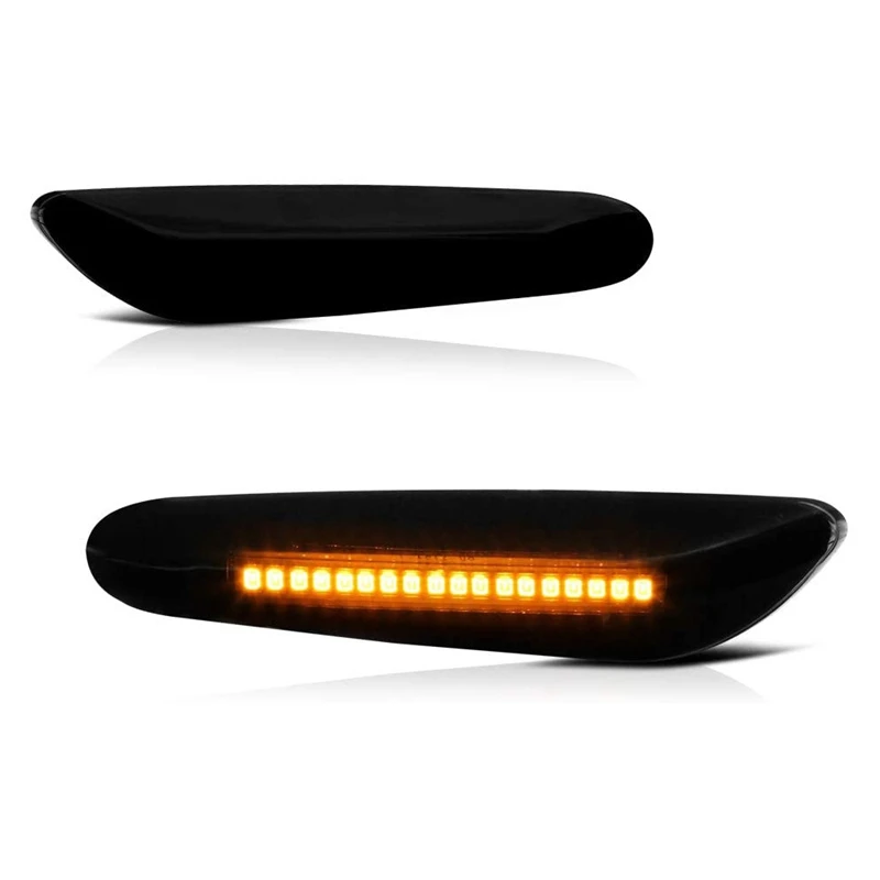 

2Pcs/Set Streamer Light Turn Indicators,LED Side Marker Light Amber For E90 E91 E92 E93 E60 E87 E82 E46