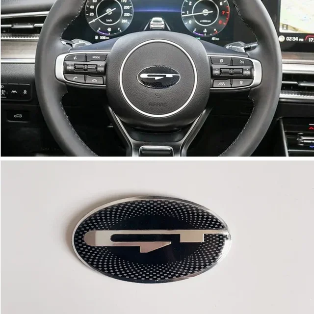 

3D алюминиевый автомобильный руль, центральная эмблема, значок, наклейка, наклейка для KIA K2 K3 K5 KX5 GT Forte Rio Optima Sorento, аксессуары