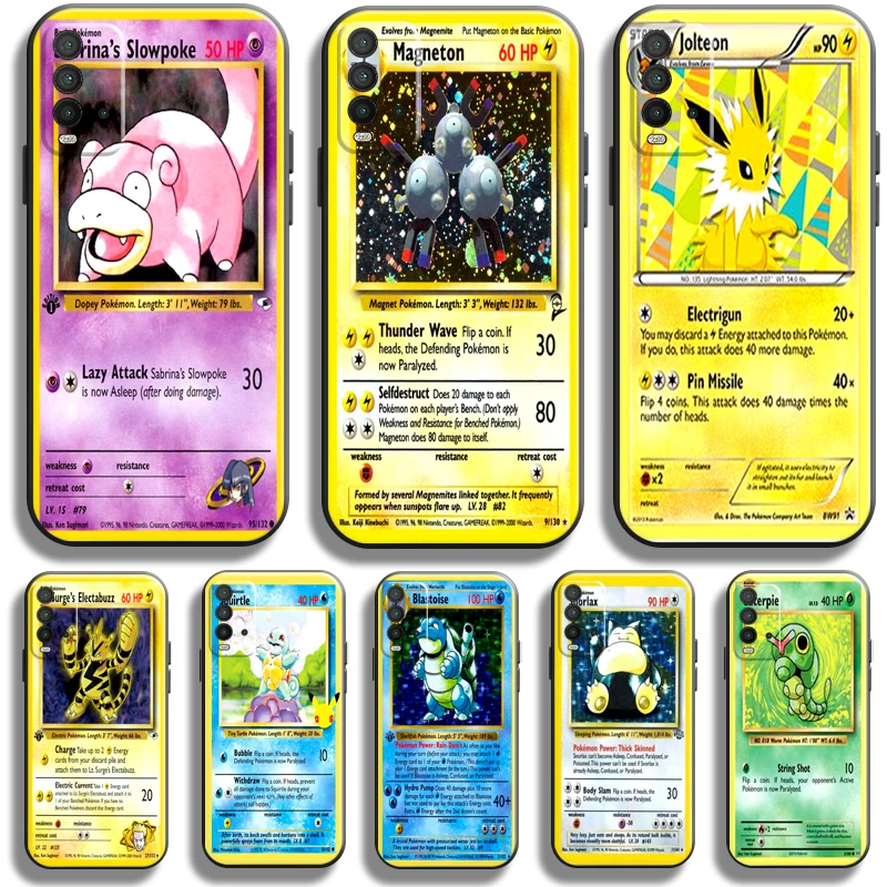 

Pokemon Cards For Xiaomi Redmi 9T Phone Case Coque Black Funda Carcasa Silicone Cover Soft