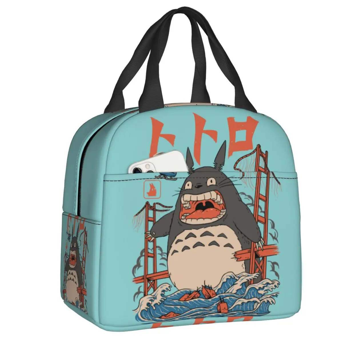 My Neighbor Totoro Attack Resuable Lunch Box for Women Cooler Thermal Food Insulated Studio Ghibli Lunch Bag School Children