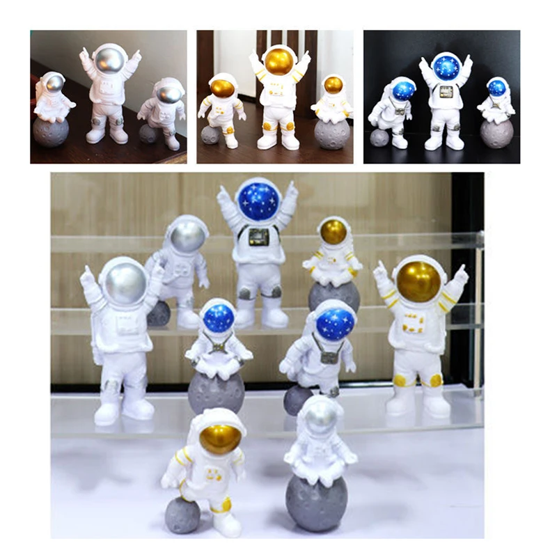 

Astronaut Model Anime Figurine Collectibles Cute Car Interior Cake Top Decor for Fans 3pcs SUB Sale