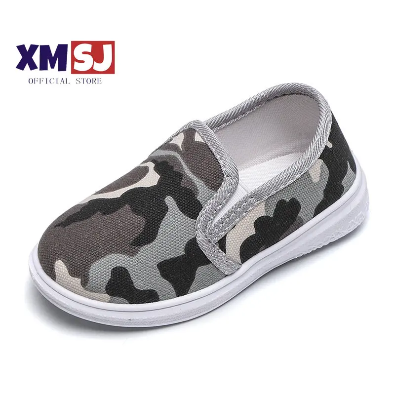 Enlarge Fashion Children Canvas Shoes For Girls Sneakers Flats Baby Boy Sport Shoes Camouflage Kids Shoes Casual Student Running Loafers