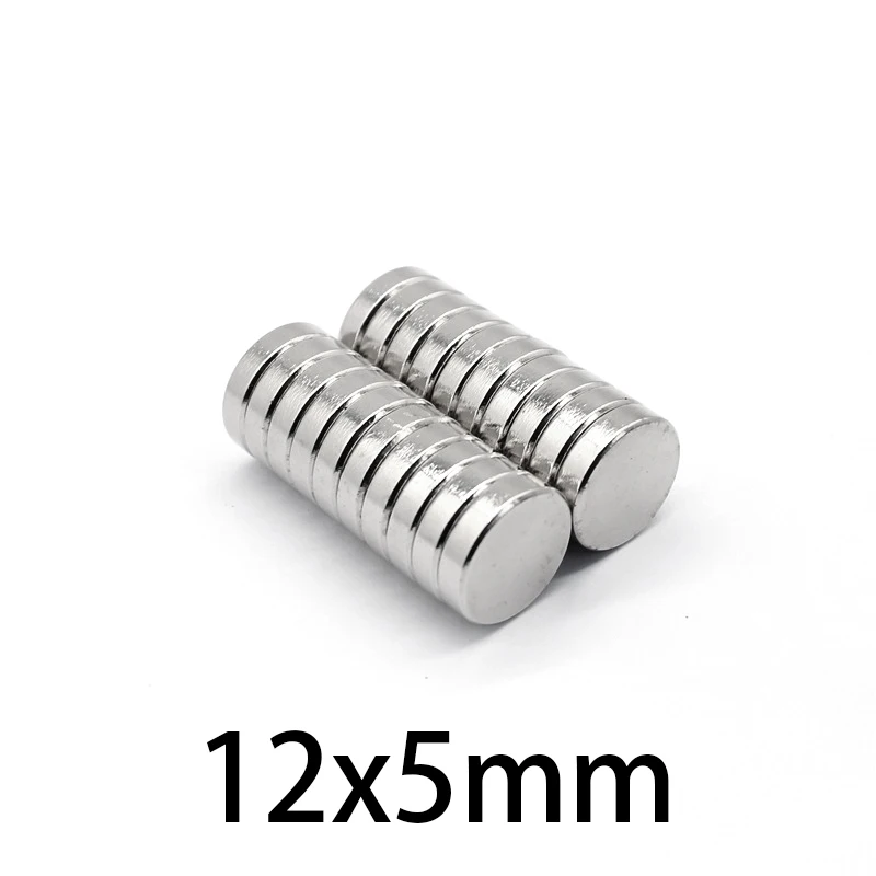 

5/10/20/50/100PCS 12x5 Powerful Strong Magnetic Magnets Disc 12mmx5mm Neodymium Permanent Magnet 12x5mm Round Search Magnet 12*5