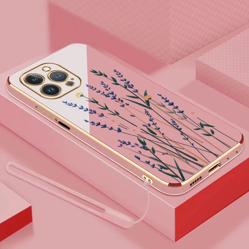 

Flower Floral Plating Case For Xiaomi Mi 13 Pro 12Lite 12T 11T 11 Luxury Soft Silicone Cover Coque Fundas