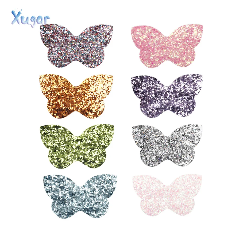 

10pcs/lot Glitter Shiny Patch Hairbow Animal Model Accessories DIY Handmade Materials Apparel Sewing Patch Clothes Bags Decor