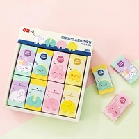 new cartoon animal cute colorful rubber creative paper cover student stationery eraser cute school supplies erasers for kids