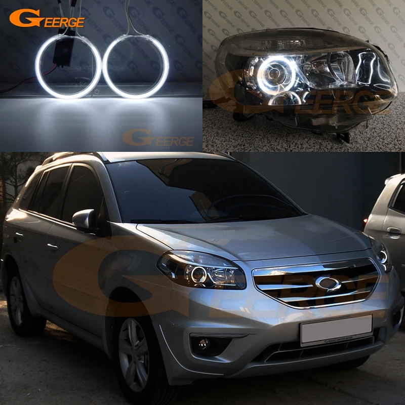 

Для Renault Koleos I Samsung QM5 2011 2012 2013 2014 2015 Отличный ультра яркий CCFL Angel Eyes Halo Rings Комплект автомобильных аксессуаров