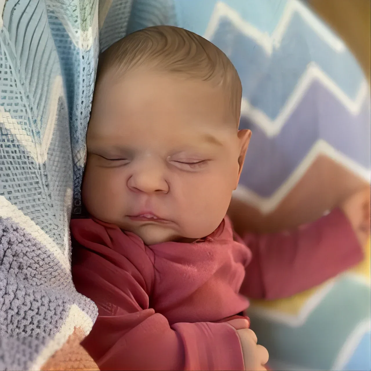 Кукла реборн NPK мягкая 50 см персик с трехмерной кожей многослойная картина ручной