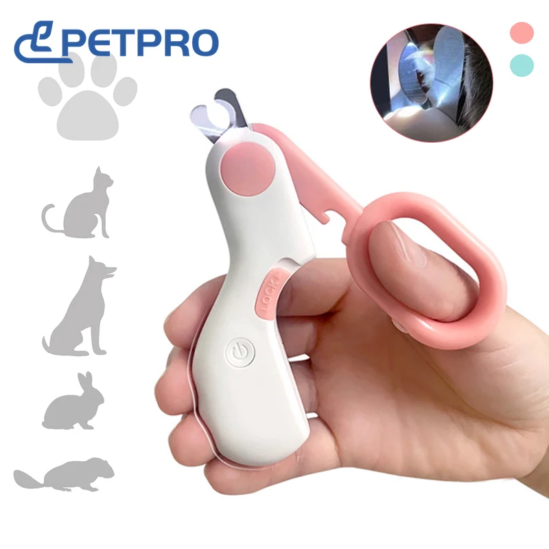 

Professional Pet Nail Clipper with LED Light can illuminate the bleeding line Pet Claw Scissors Avoid Over Cutting for Dogs Cats