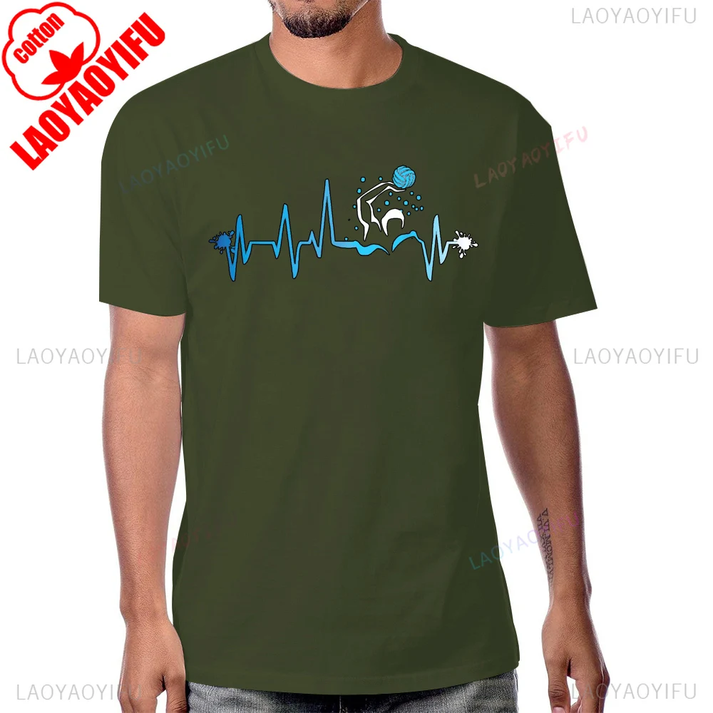 Водная футболка-поло Player Heart Beat с графическим принтом и коротким рукавом, повседневная модная мужская футболка в стиле Харадзюку в стиле хип-хоп, хлопковые женские футболки (art.: 3920cd590baf0) - 3920cd590baf0