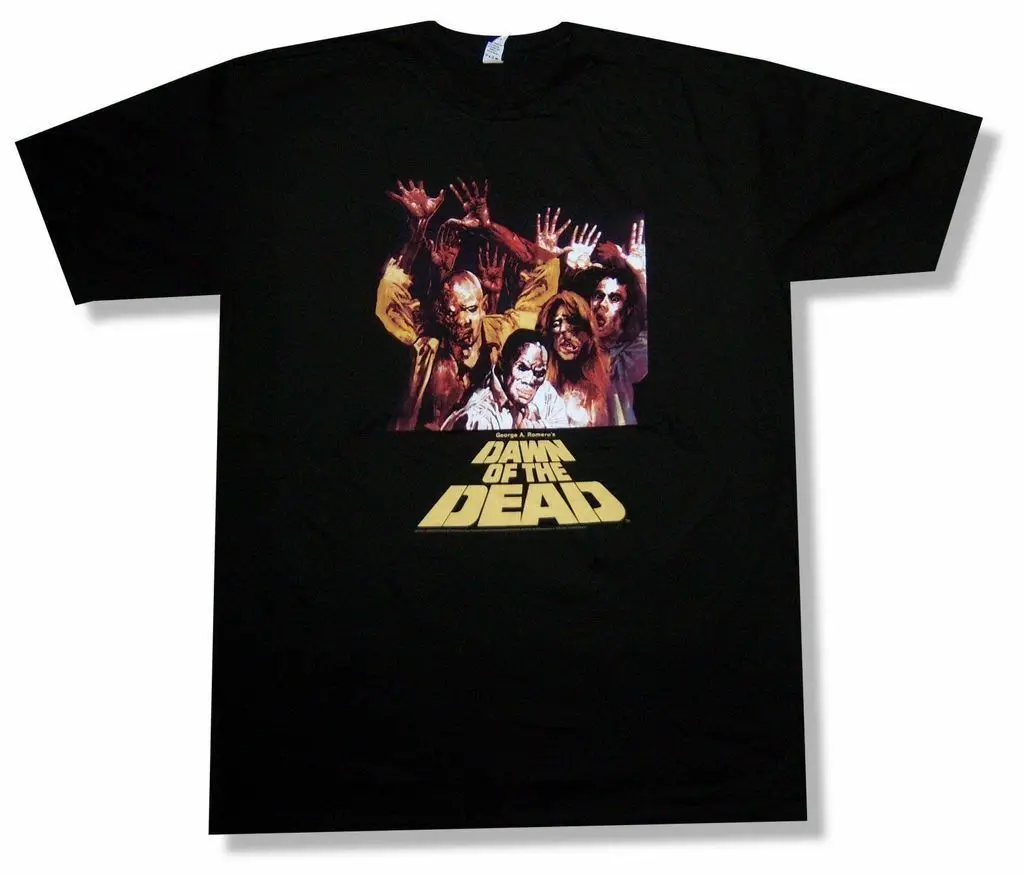 

Dawn Of The Dead Hands Up Zombies Black T Shirt New Romero Movie