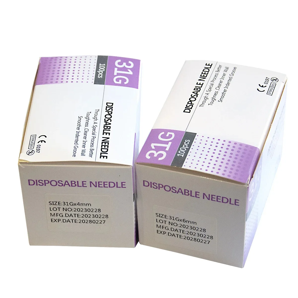 Одноразовый прозрачный шприц для безболезненной маленькой иглы 31 г 4/6/13 мм