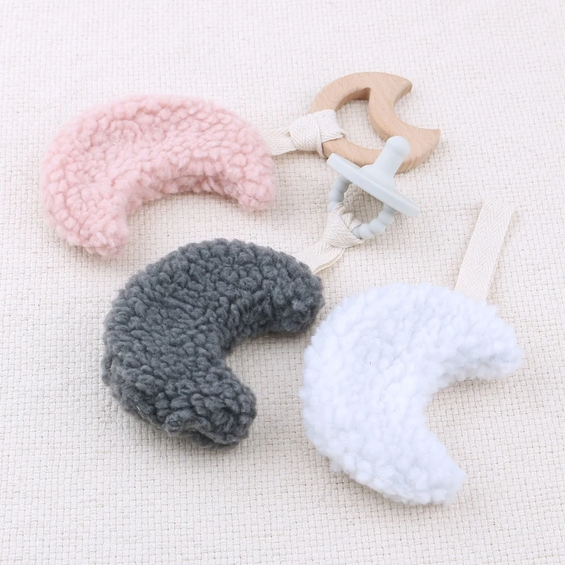 

Pacifier Chain Plush Pendant Nipple Lanyard Anti-Lost Soother Clip Cute Moon Ornament Baby Crib Decors Nursing Accessory