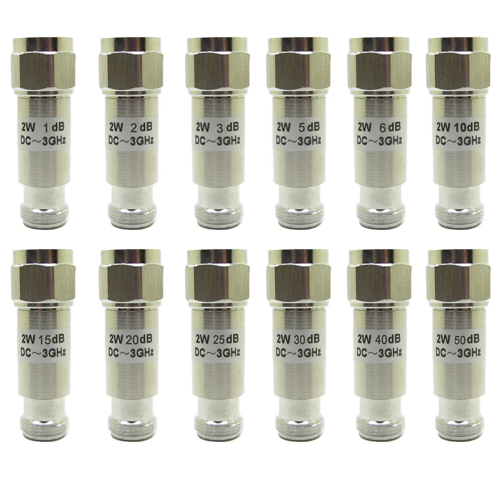 1 шт. мини-аттенюатор Коаксиальный RF 2 Вт 1-40 дБ N тип штырь-гнездо отметка 50 Ом
