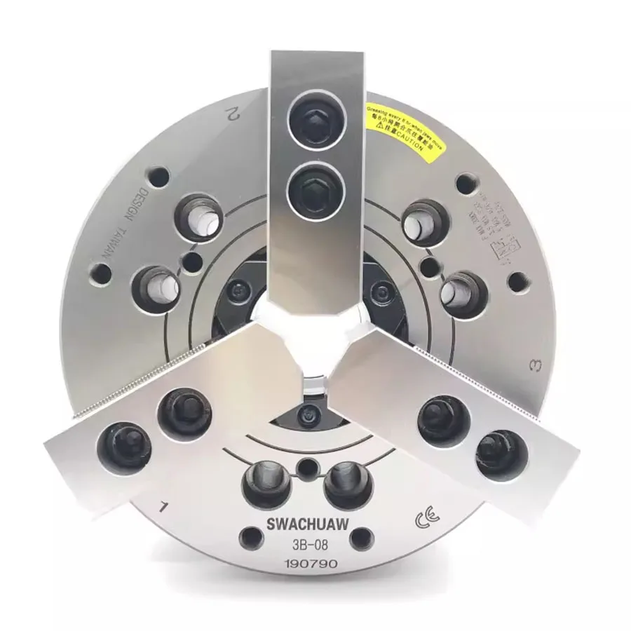 Полый гидравлический патрон Sanchuan высокоточный трехкулачковый мощностью 4 5 6 8 10 12