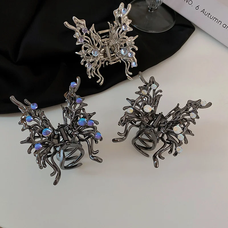 

FYUAN корейский стиль простой Природный Камень Геометрическая фотография для женщин бабочка металлические зажимы зажим головной убор для де...