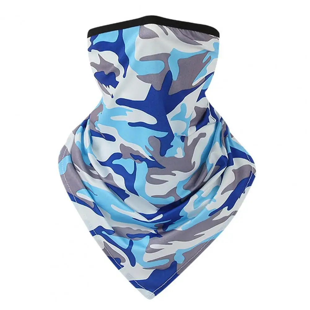 

Велосипедная маска для лица унисекс, треугольное Шейное снаряжение, защита от солнца, камуфляжный принт, подвесная веревка для ушей, треуго...