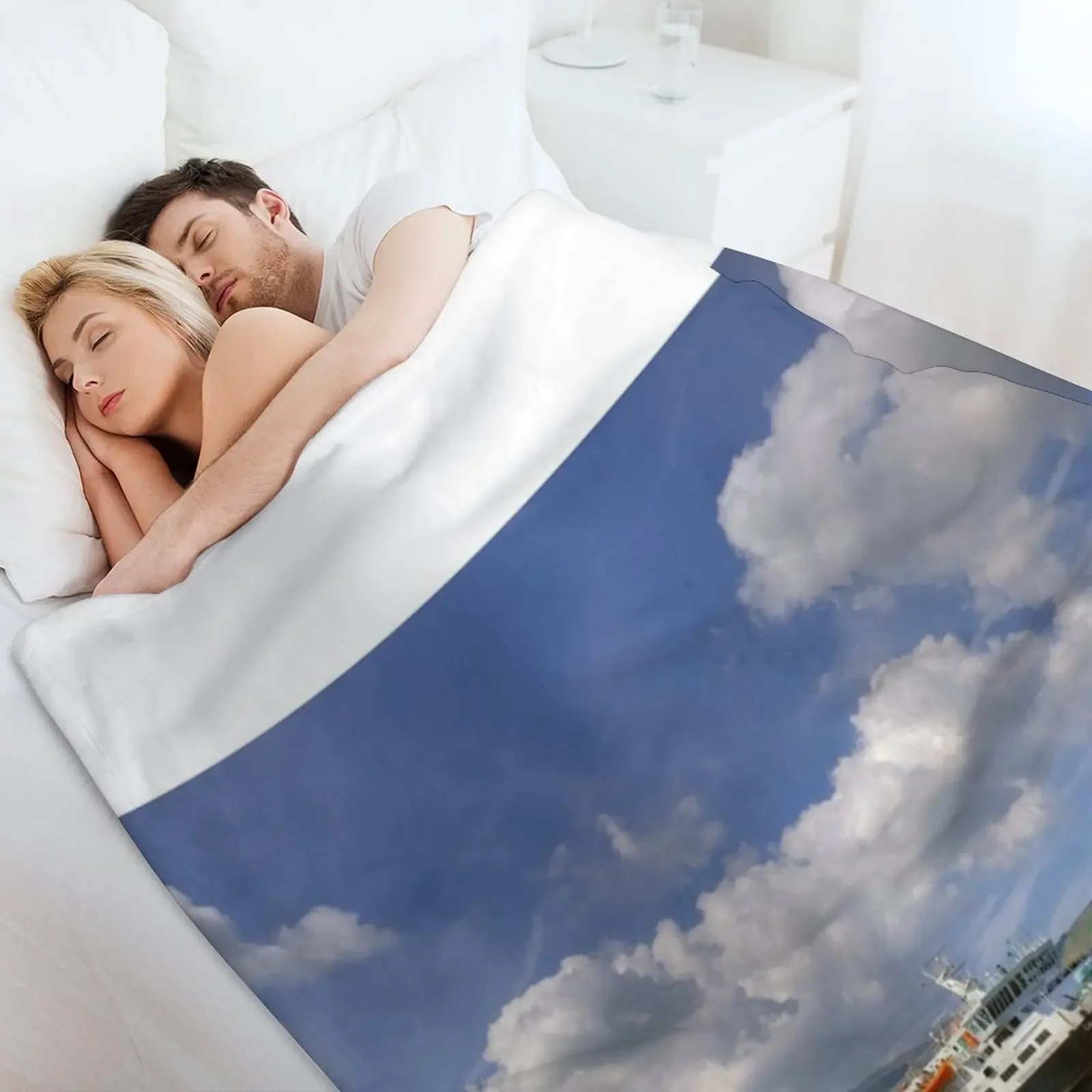 MV Caledonan Isles Brodick Harbor Остров Арран Плед Диван Одеяло Кровать Пледы