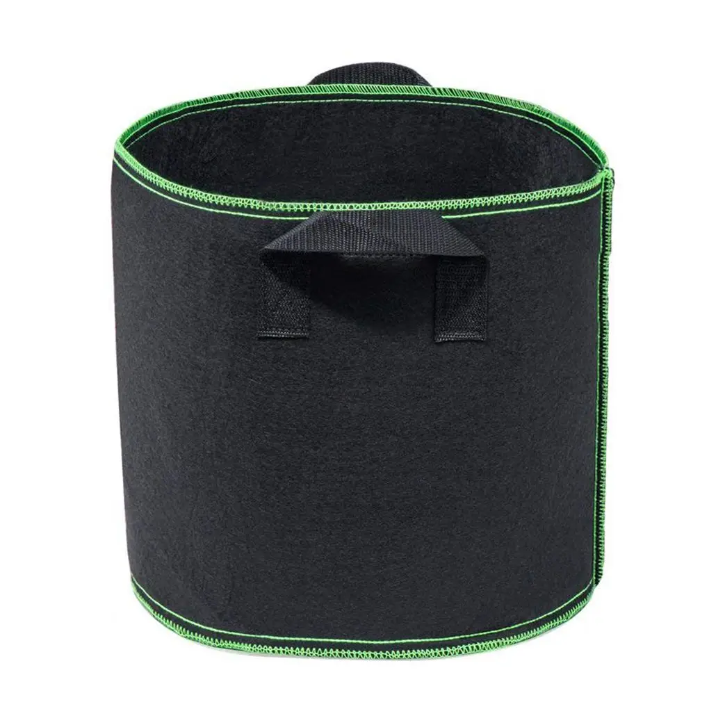 

Non-woven Fabric Pots Plant Pouch 20 Gallon Round Root Container Grow Bag Nursery Pot - Black